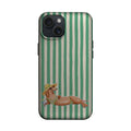 Yeşil Çizgili Koşan Köpek Telefon Kılıfı K771 mockup 1