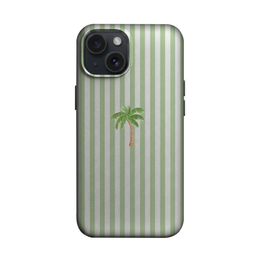 Yeşil Çizgili Palmiye Telefon Kılıfı K852 mockup 1