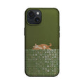 Yeşil Duvarda Uyuyan Kedi Telefon Kılıfı K912 mockup 1