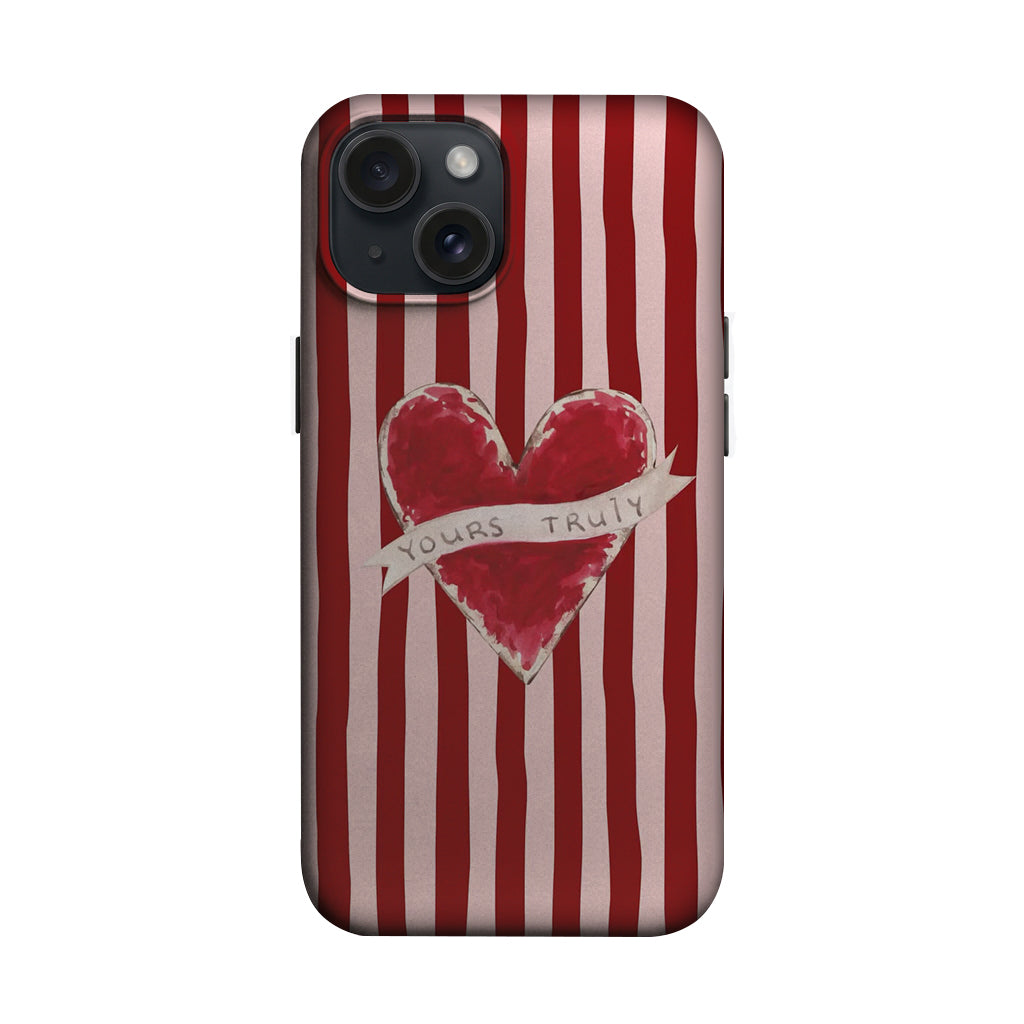 Yours Truly Kalpli Kırmızı Çizgili Telefon Kılıfı K964 mockup 1