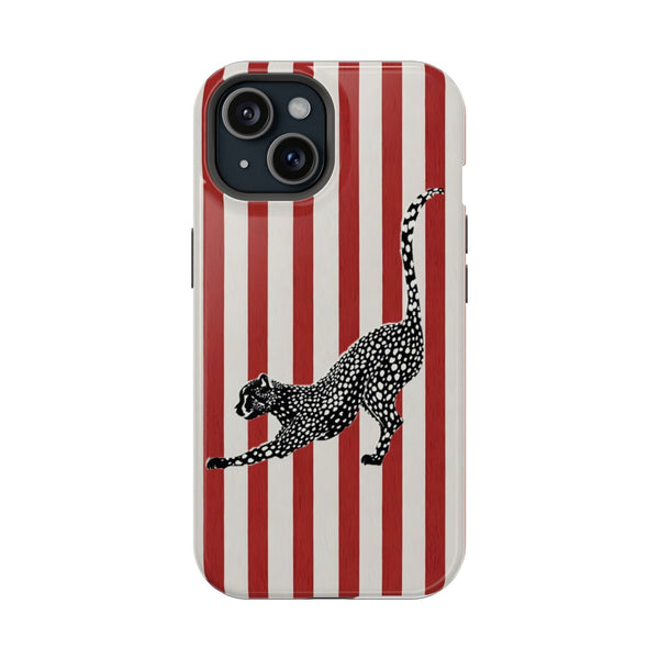 Kırmızı Beyaz Çizgili Benekli Kedi Telefon Kılıfı K110