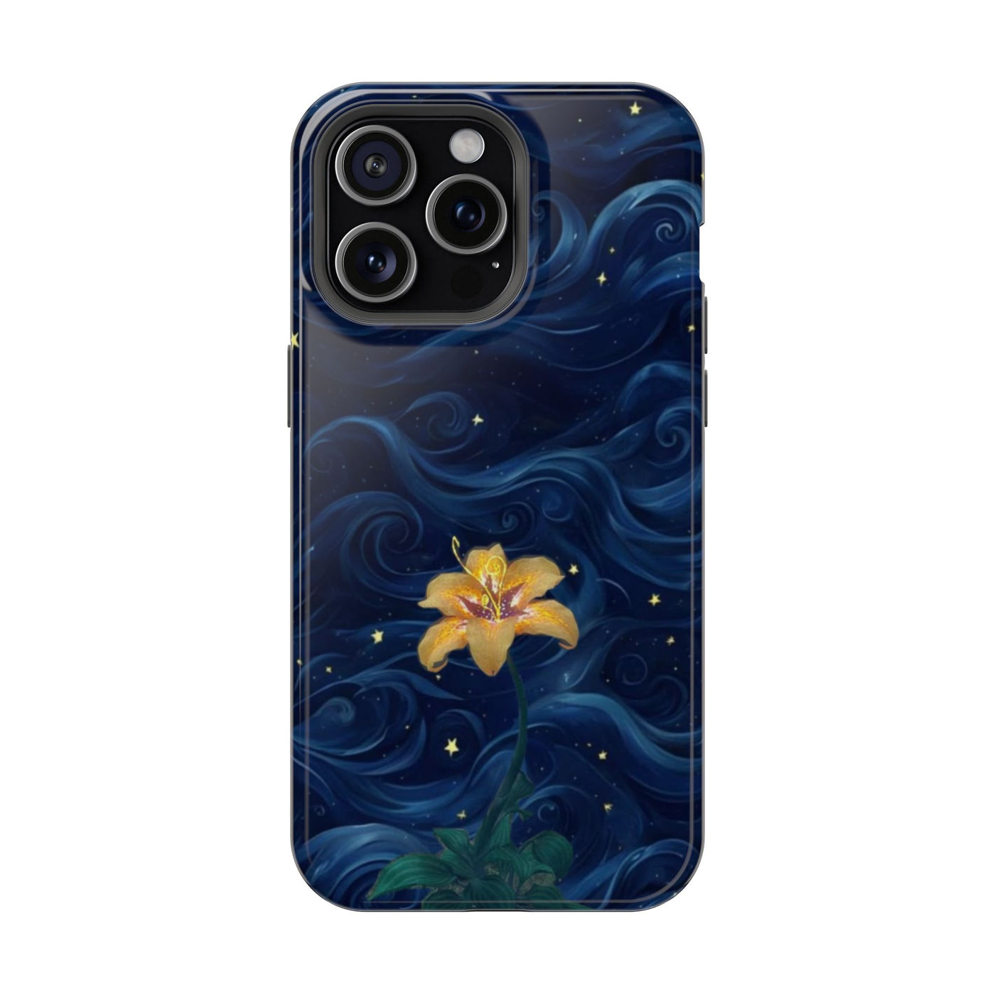 Sarı Çiçekli Gece Gökyüzü Telefon Kılıfı K019