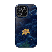 Sarı Çiçekli Gece Gökyüzü Telefon Kılıfı K019