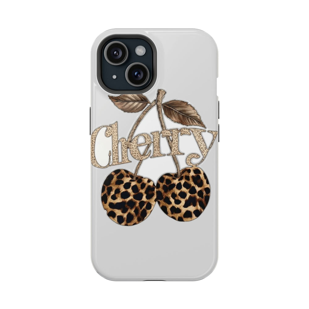 Leopar Desenli Kiraz Tasarımı Telefon Kılıfı K133